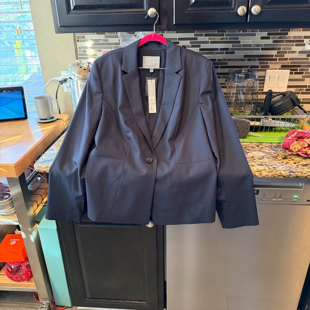 Classic Navy Black Glen Plaid Trouser Suit